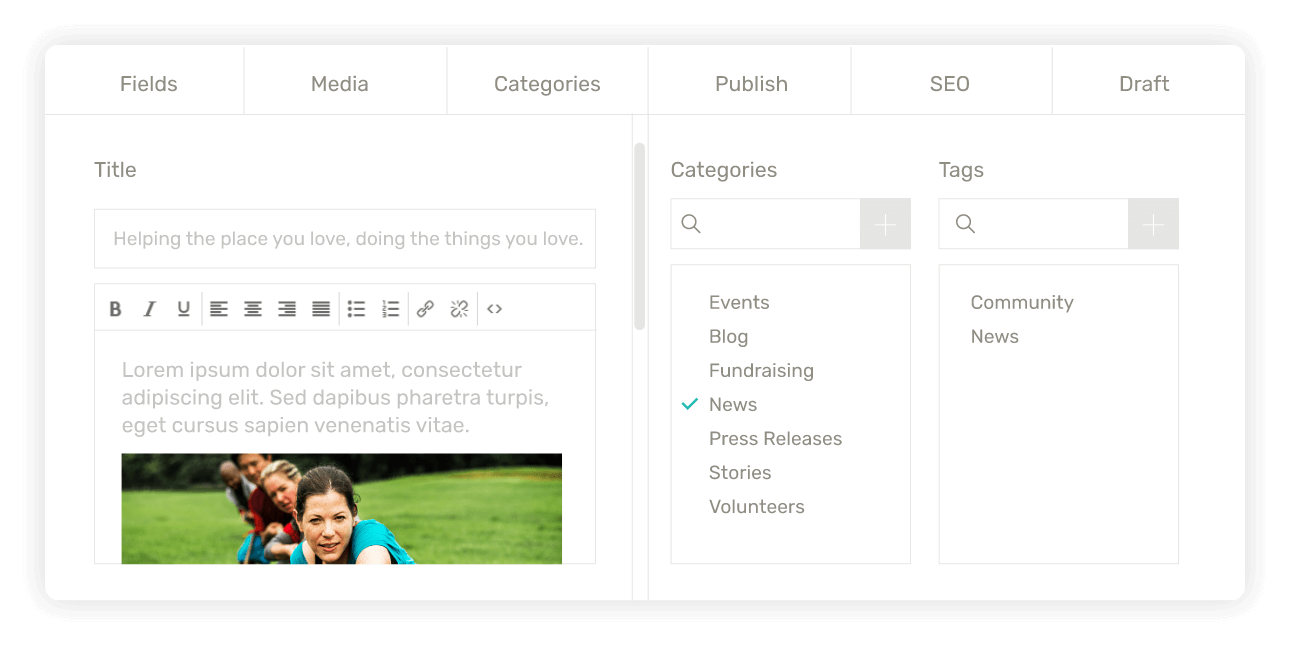 Easily post news & updates with blog module